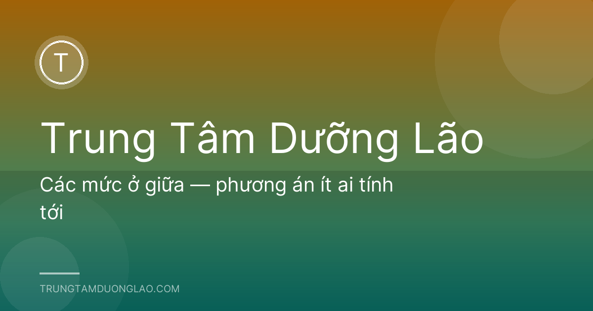 Các mức ở giữa — phương án ít ai tính tới