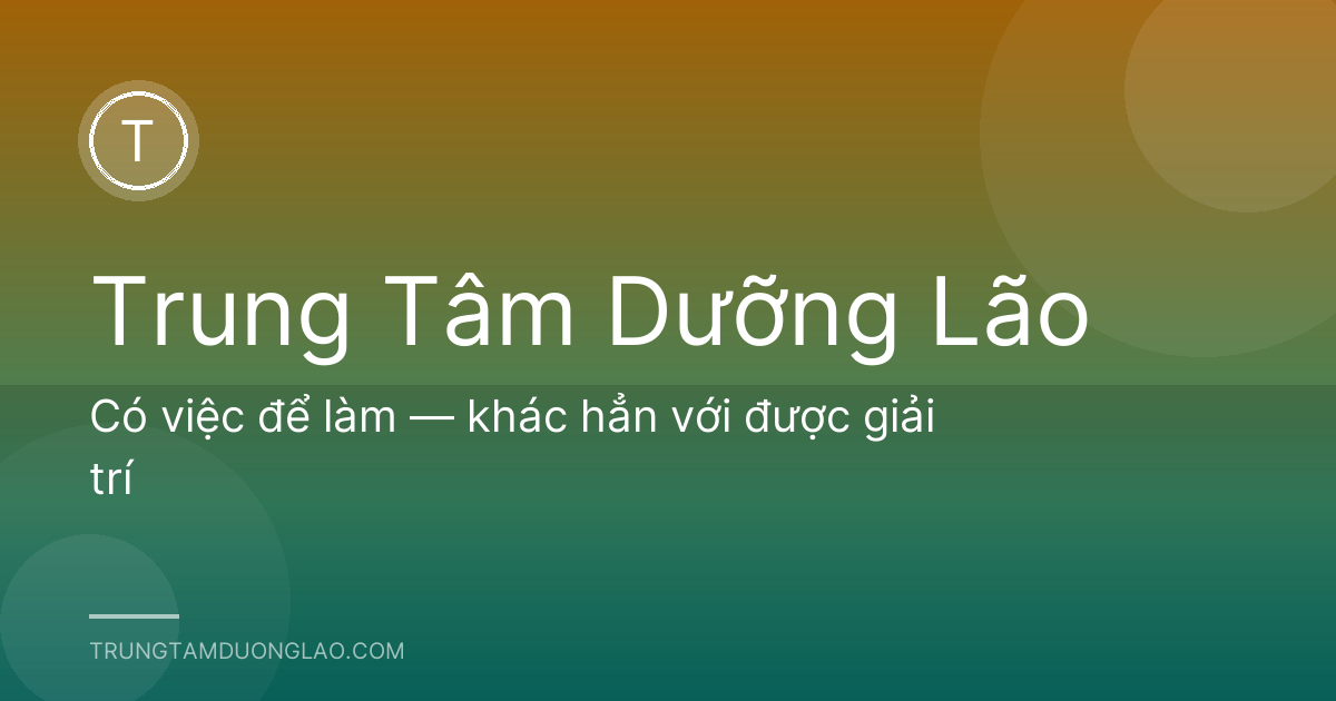 Có việc để làm — khác hẳn với được giải trí